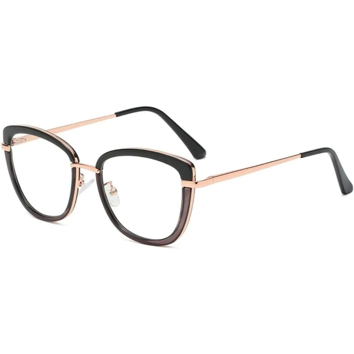 Retro Cat Eye Clear Glasses Frame with Spring Hinges