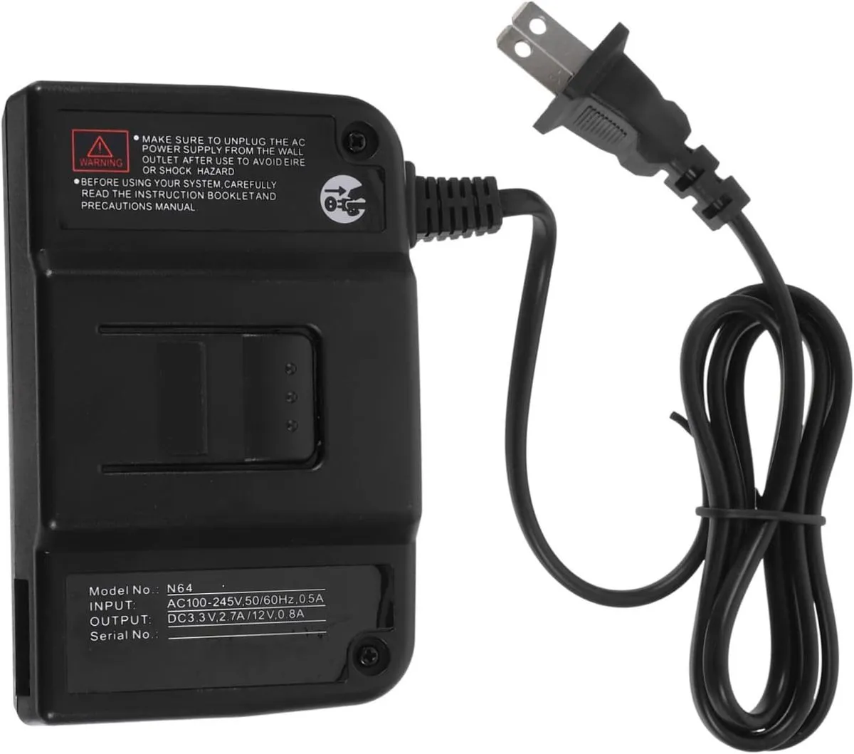 Black Power Adapter for Game Console Portable Safe Power Supply Gaming Acc