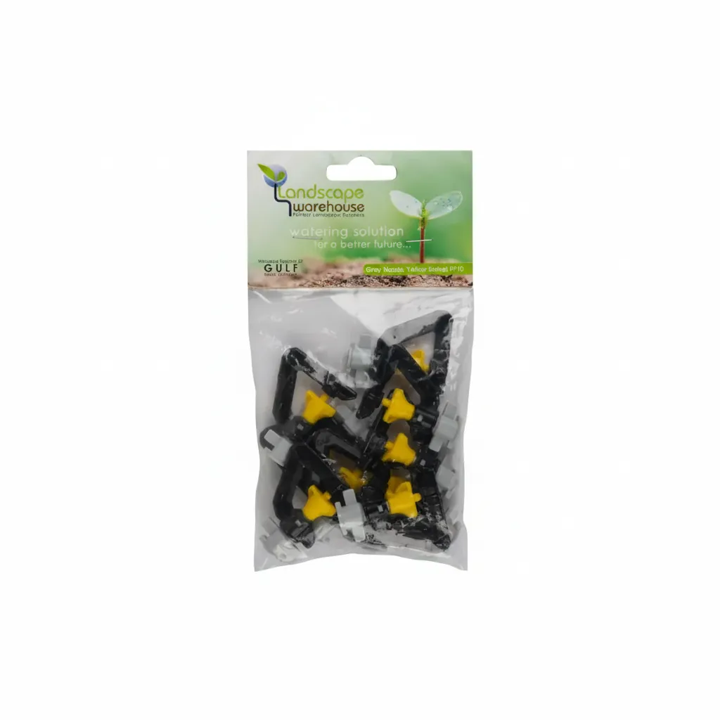 Gulf Yellow Swivel Sprinkler 1M Radius for Garden Irrigation - 10 Piece