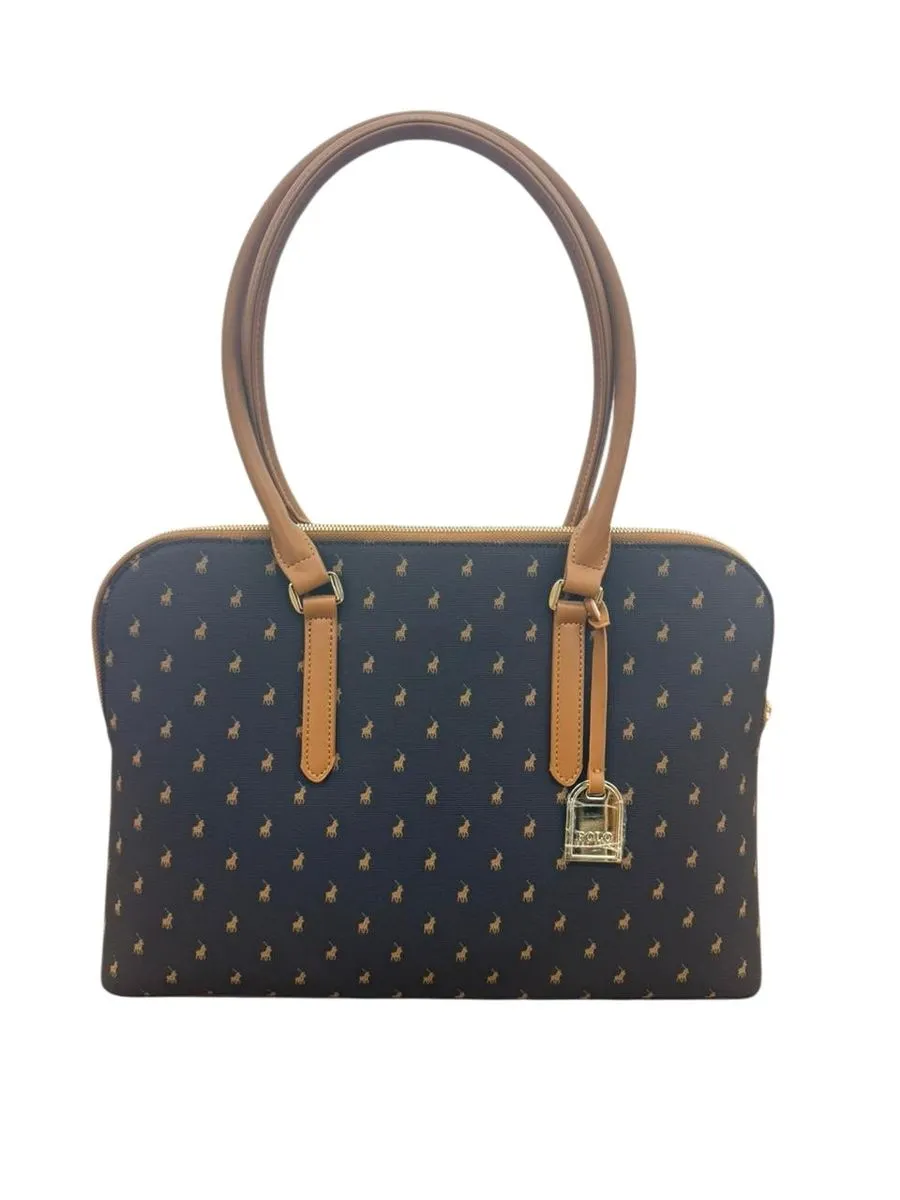 Polo Women's New Iconic Laptop Bag-POS 432802-Brown