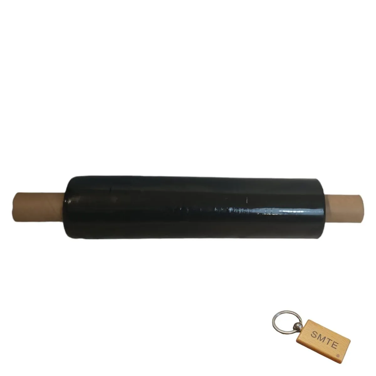 Premium Black Pallet Wrap - 17 Microns Extra Thickness + SMTE Keyring
