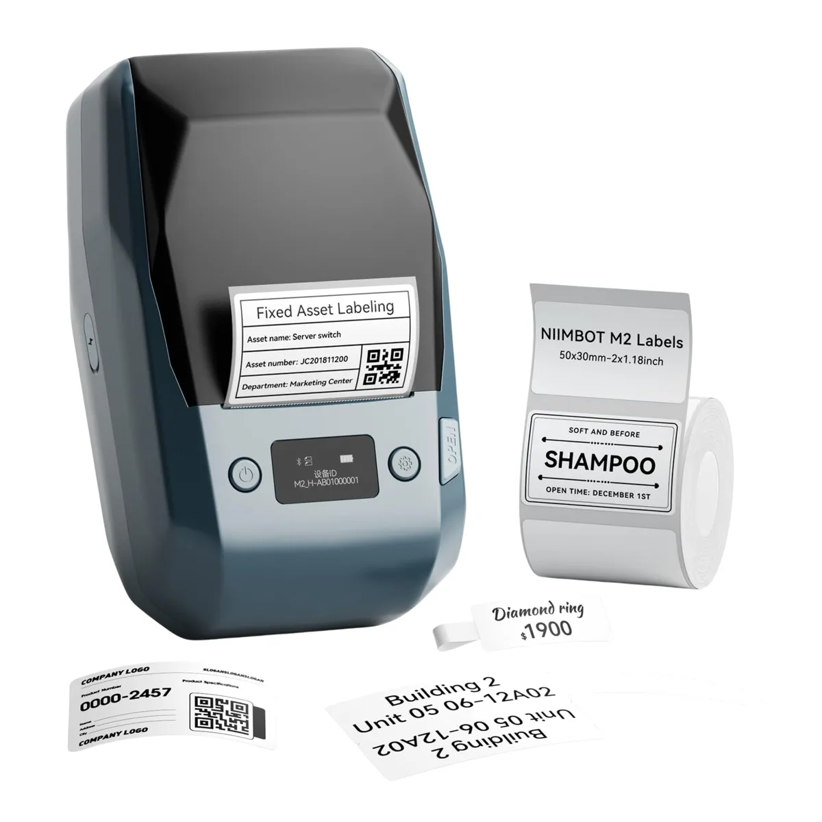 Niimbot-M2_H- Thermal Transfer Label Bluetooth Printer - 300dpi -Space Blue