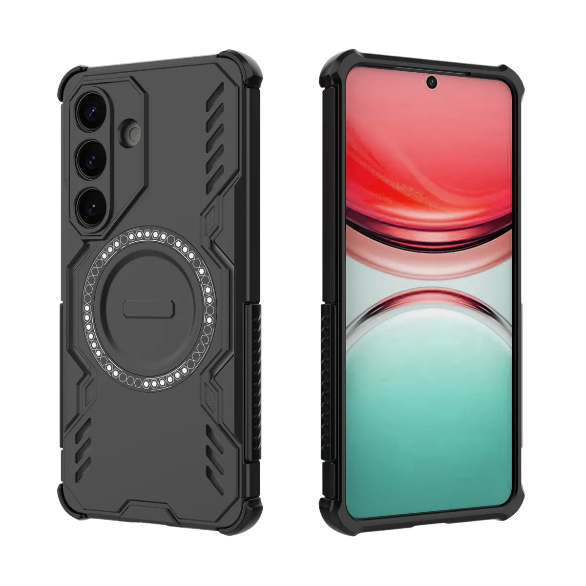 Ultra-Slim Wireless Magnetic Phone Case Compatible With Samsung S25 - Black