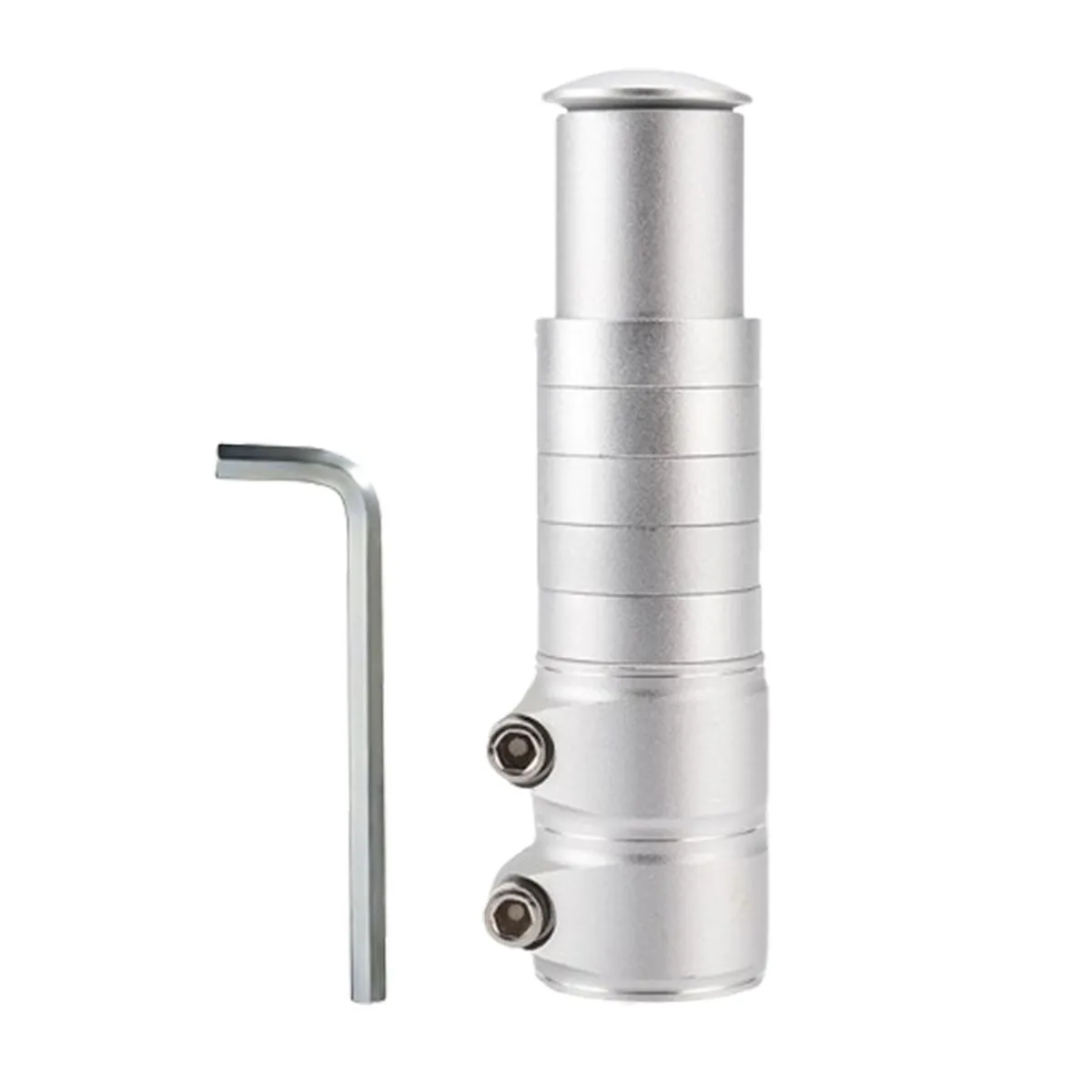 Bike Front Stem Riser Alloy Mountain biking Road cycling Modifications - Silver
