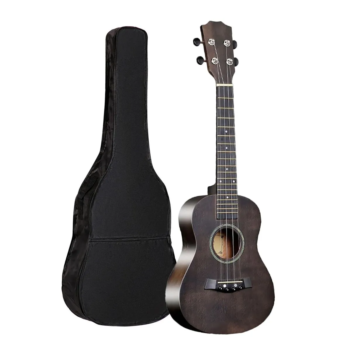 23in Ukulele,Soprano Ukulele with Gigbag for Beginner,Ukulele Guitar,Gifts - Black