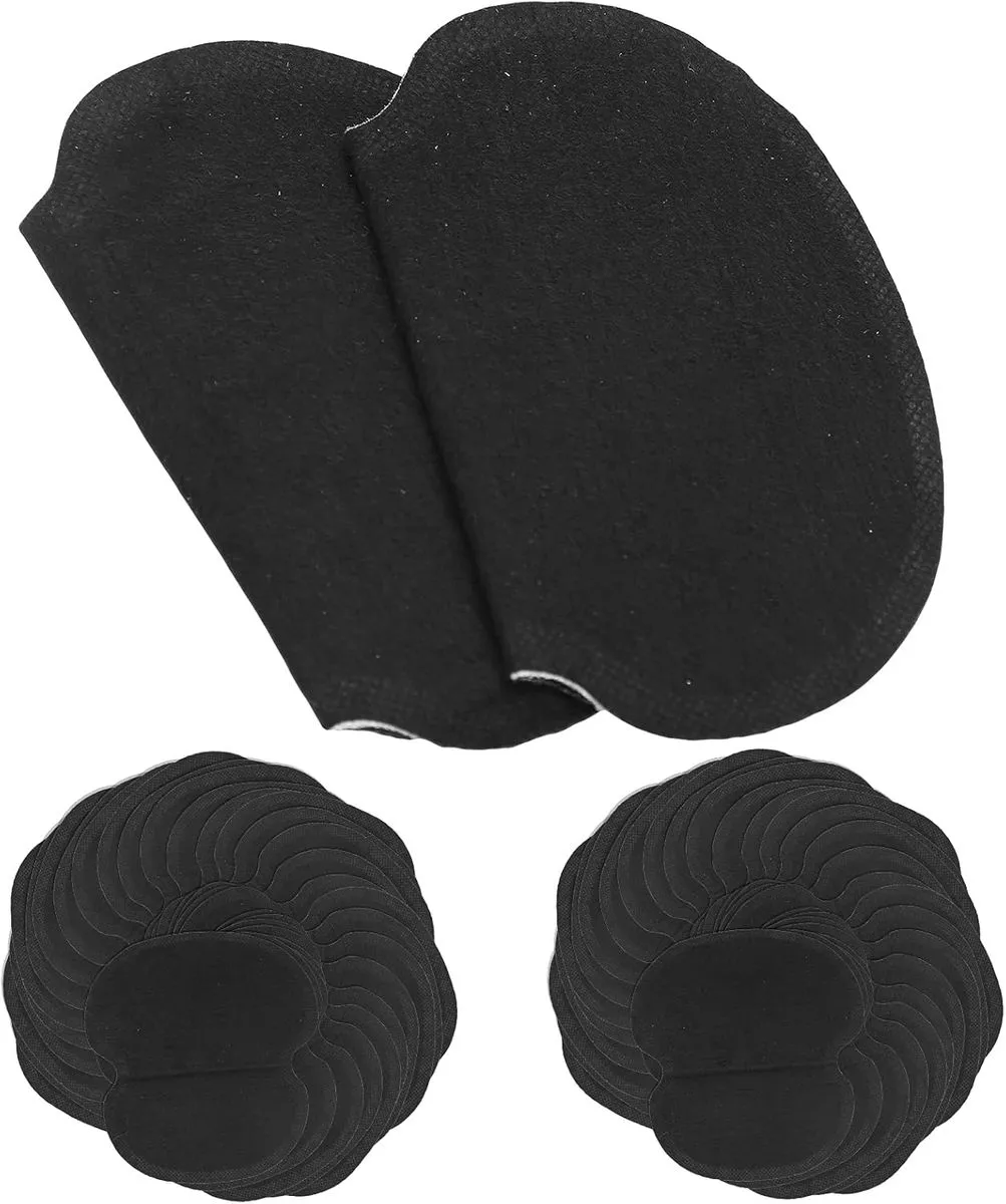 60Pcs 11.5×12cm Black Disposable Invisible Underarm Sweat Pads
