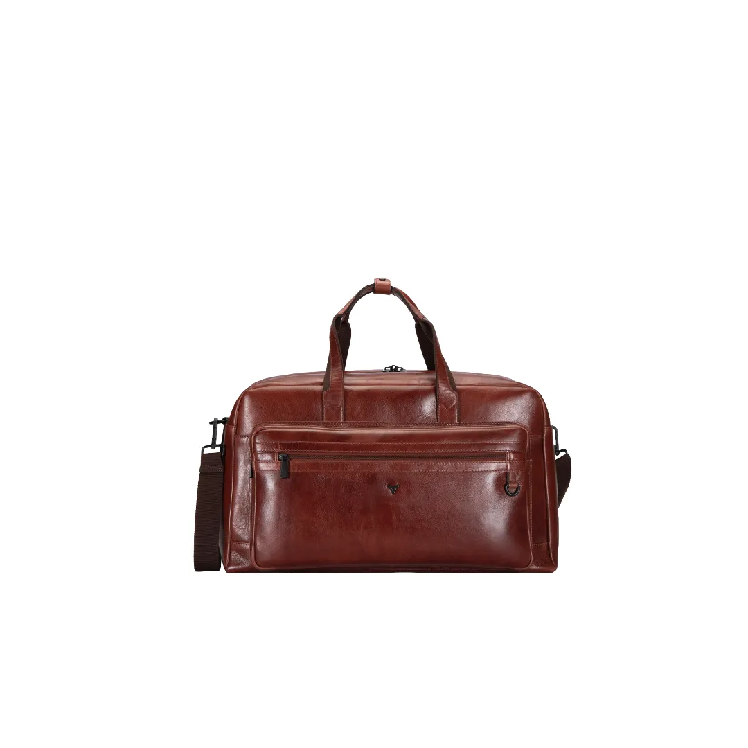 Brando Leather Duffel Weekender, Brown