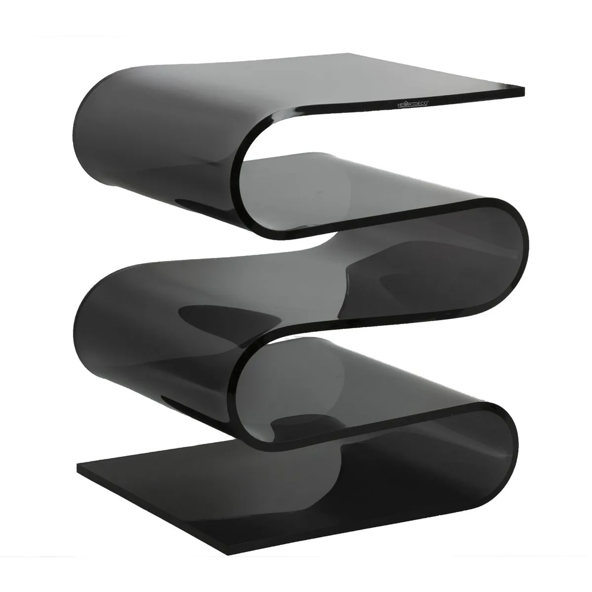 Acrylic End Table S-Shaped Creative Bookshelf Sofa Side Table