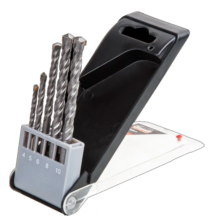 Masonry Drill Bit Set 4-10mm - 5pc for Stone, Brick & Concrete - 2 Pack