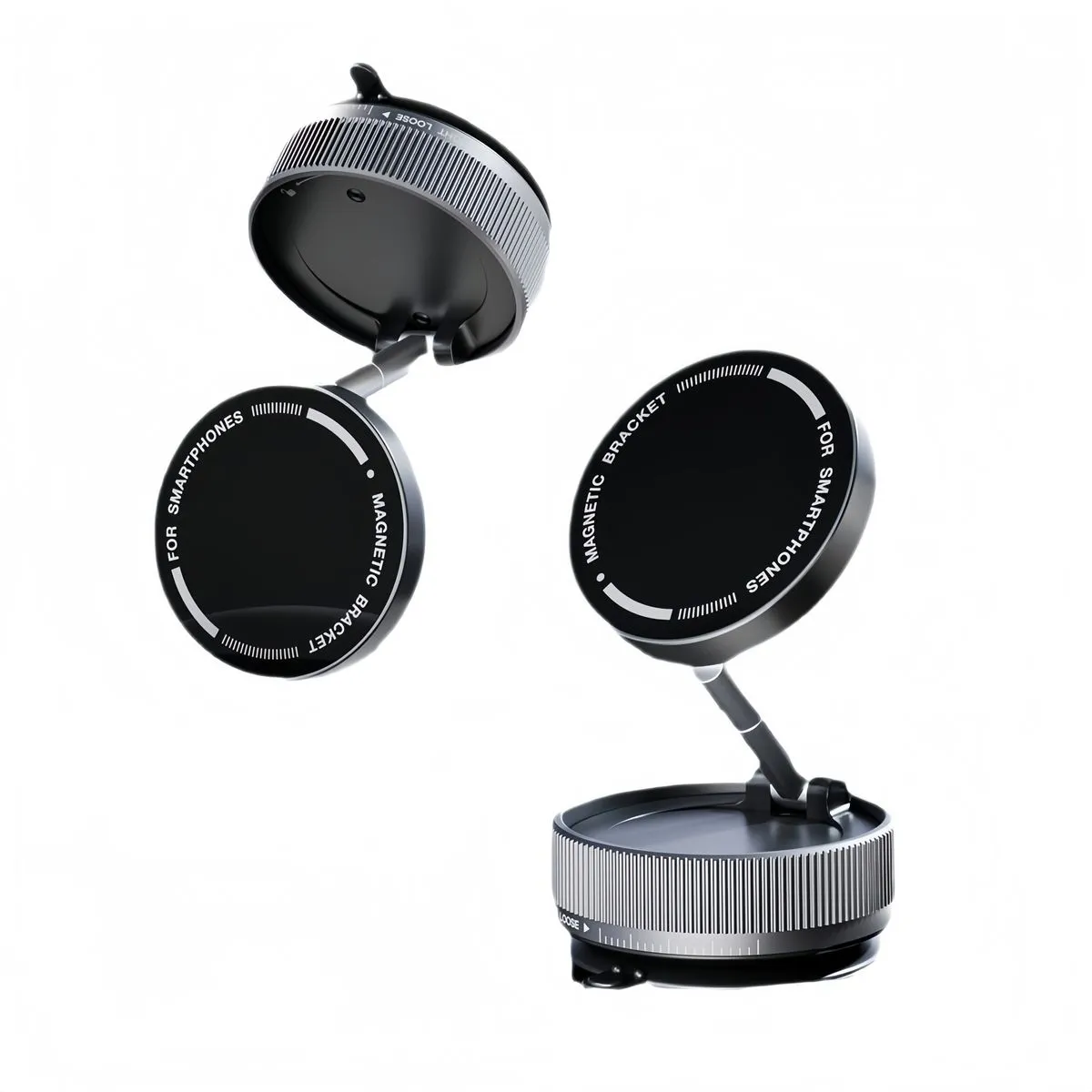 Adjustable Suction MagSafe Car Phone Holder Mount Stand - Black