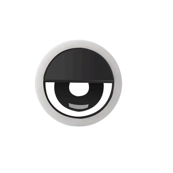 Clip-on LED Selfie Ring Light for Cell Phone - Black