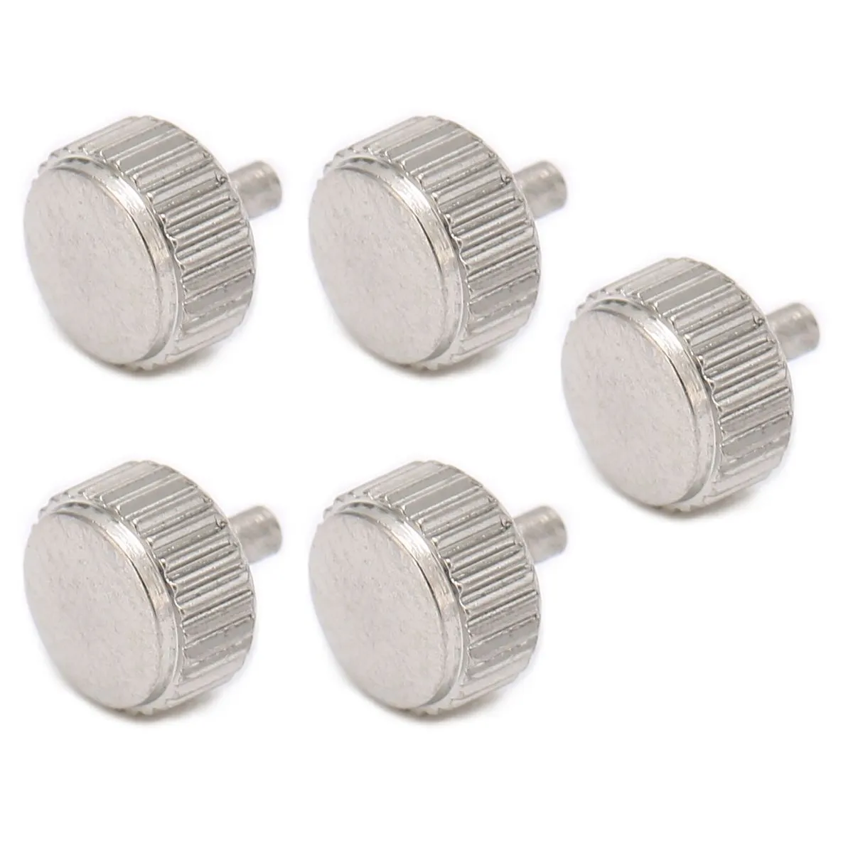 Watch Crown Kit 5pcs 5.5mm Silver Wristwatch Repair Tool