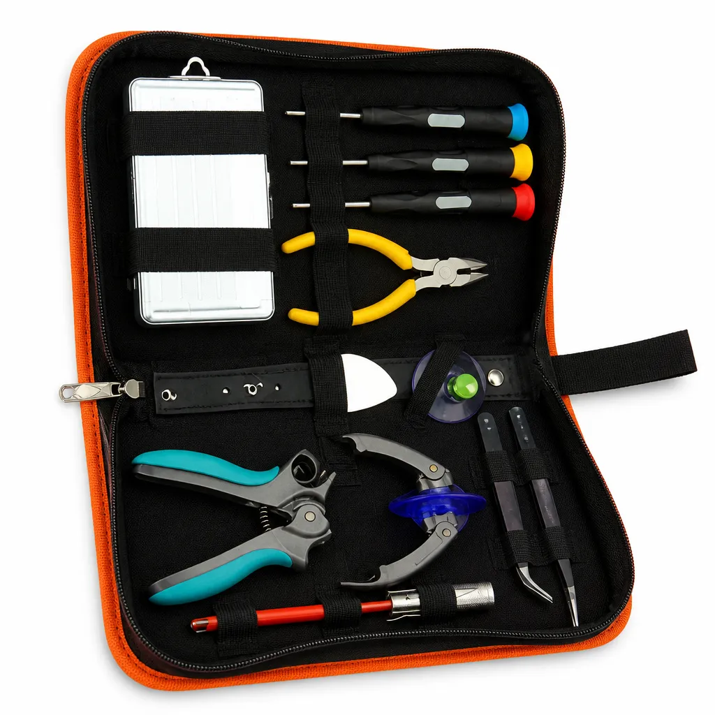 Hand Tool Kit with Pliers and Screwdrivers in Zippered Case