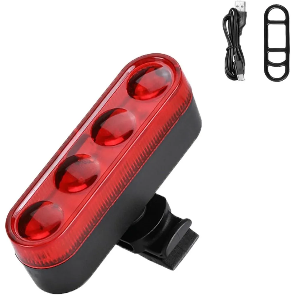 Bike Lights Night Riding, USB-C Rechargeable LED Bike Tail Lights, Bright