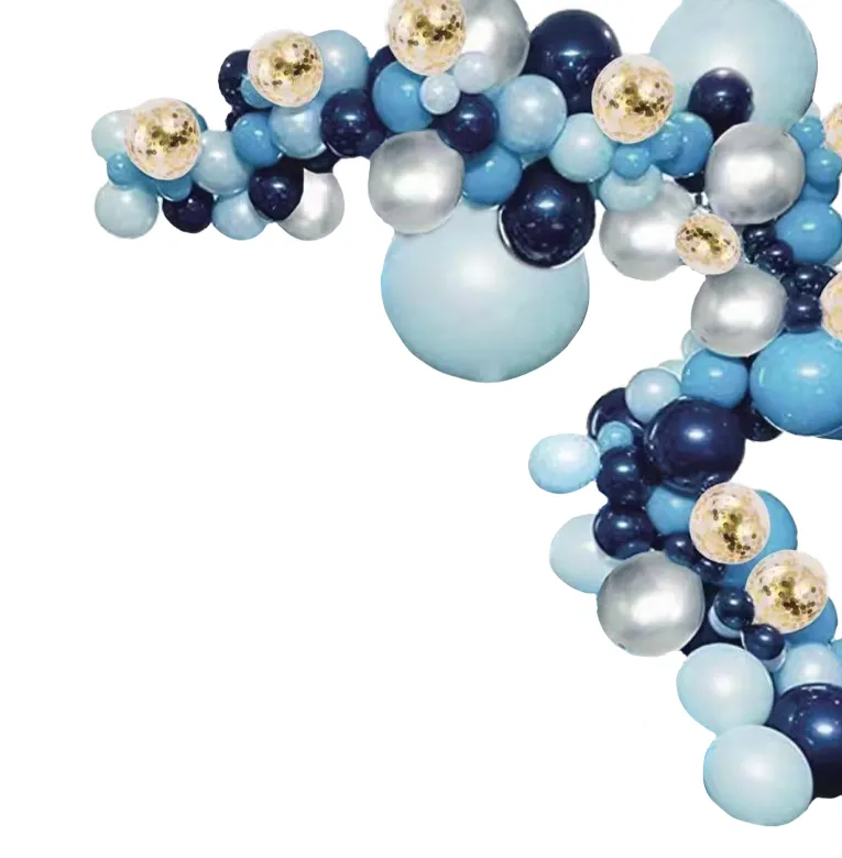 Balloon Arch Kit for Party Decoration - 100-Piece - Blue Silver