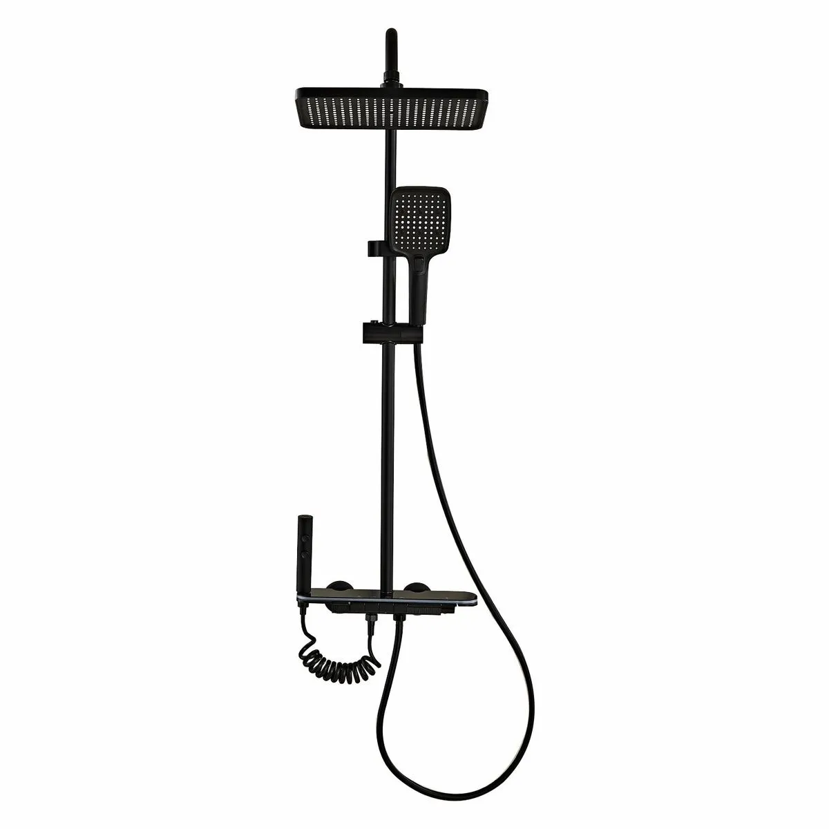 Modern Multifunctional LED Digital Display Shower System 032 - Black