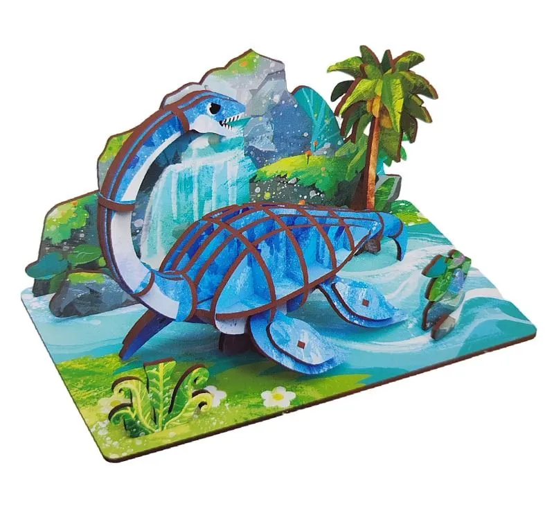 Wooden 3D Puzzles - Dinosaur Designs - Plesiosaur 46pc