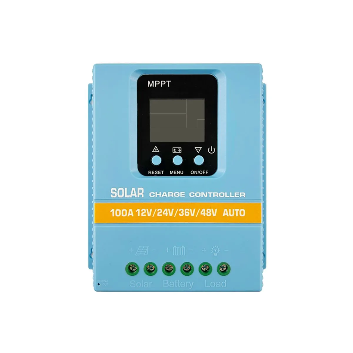 MPPT100A solar charge controller automatically identifies 12/48V batteries