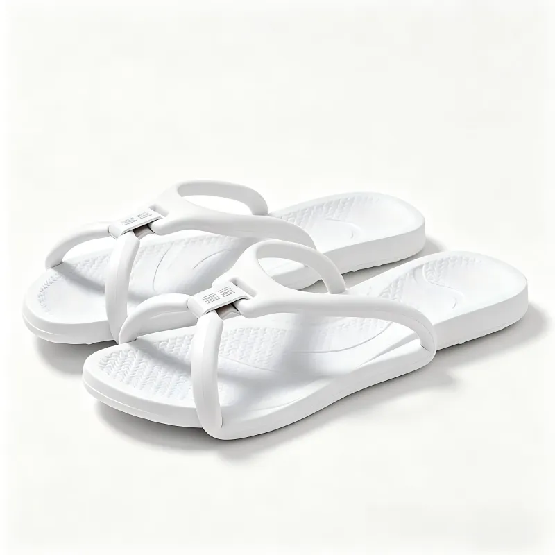 New Foldable Plastic Slippers for Summer 2026 - White