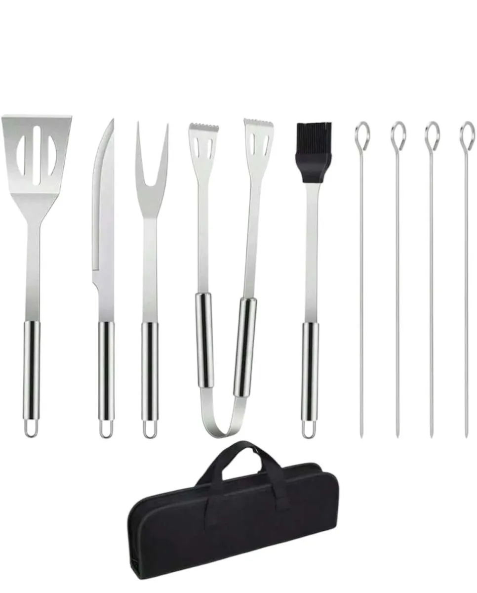 Braai Utensils-9 Pieces Set including A Bag