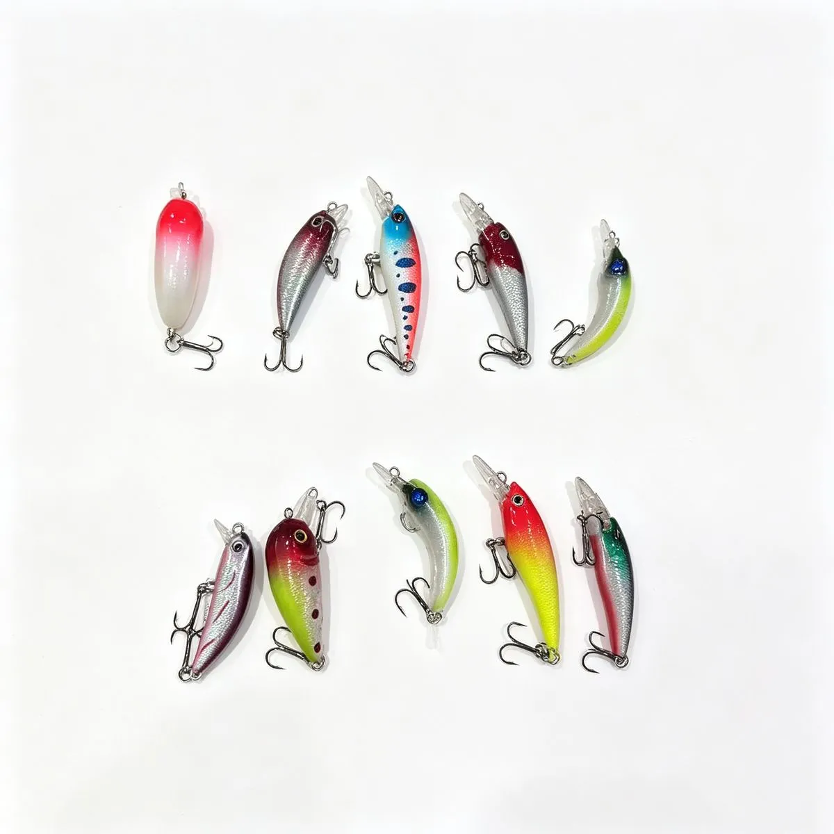 10PCS Mixed Hard Fishing Lures Assorted Crankbaits with Hooks