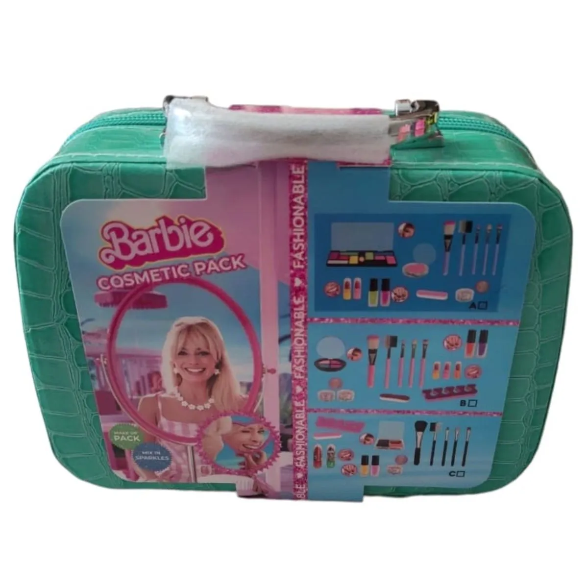 DIY Pretend Play Makeup Cosmetics Kit Set With Bag - Kids - Green