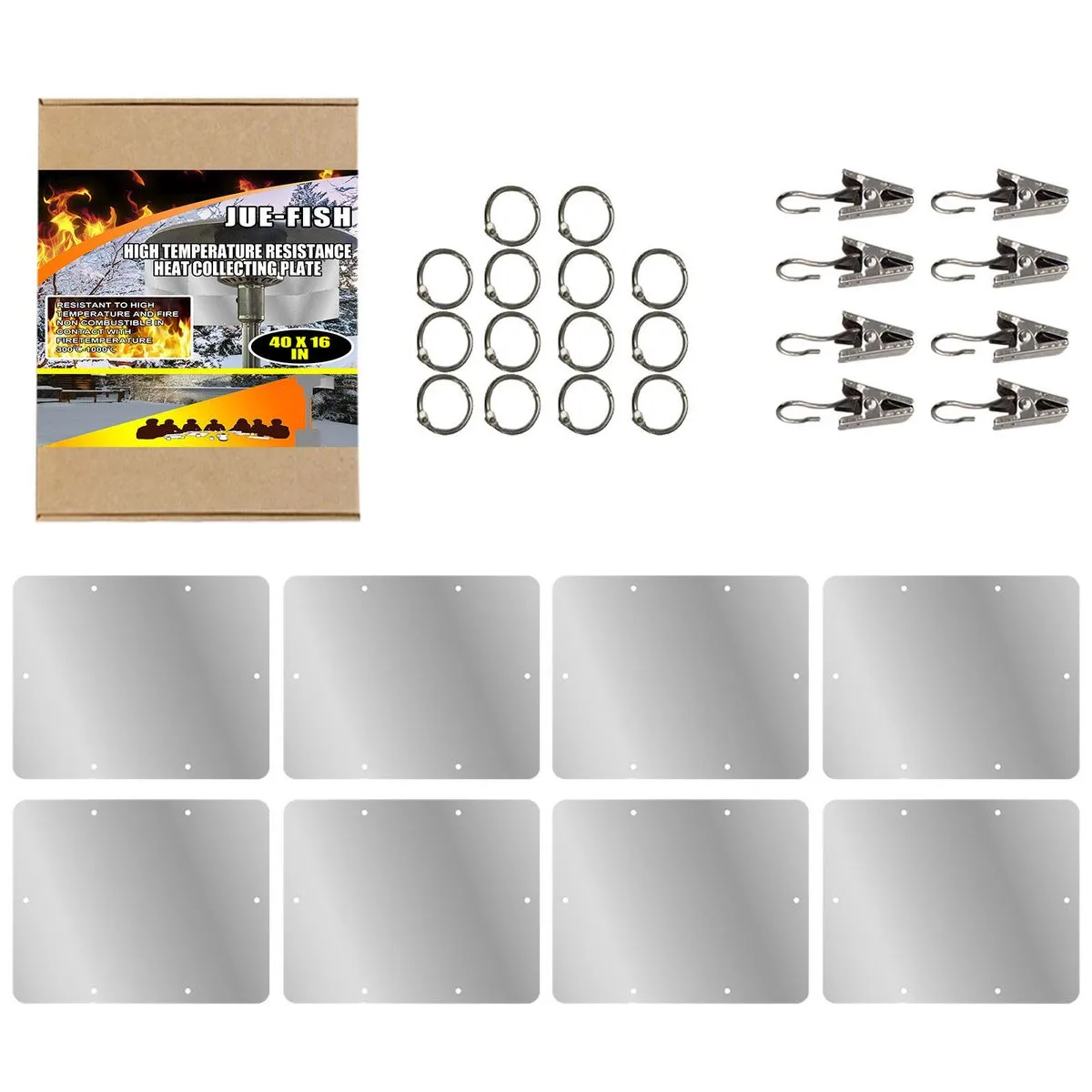 8 Pieces Heater Reflector Panels 28x20x3CM
