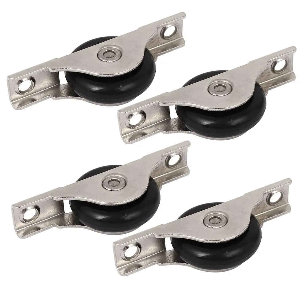 Tool DIY Black Sliding Windows And Doors Roller Wheels Set of 4 - 13cm