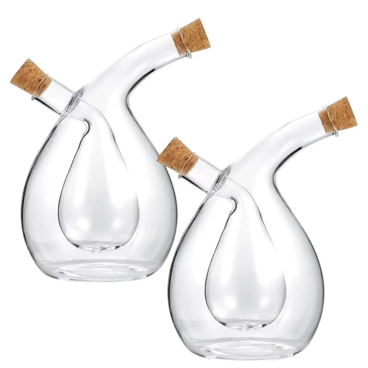 2-in-1 Glass Oil & Vinegar Cruet Dispenser - 2-Piece