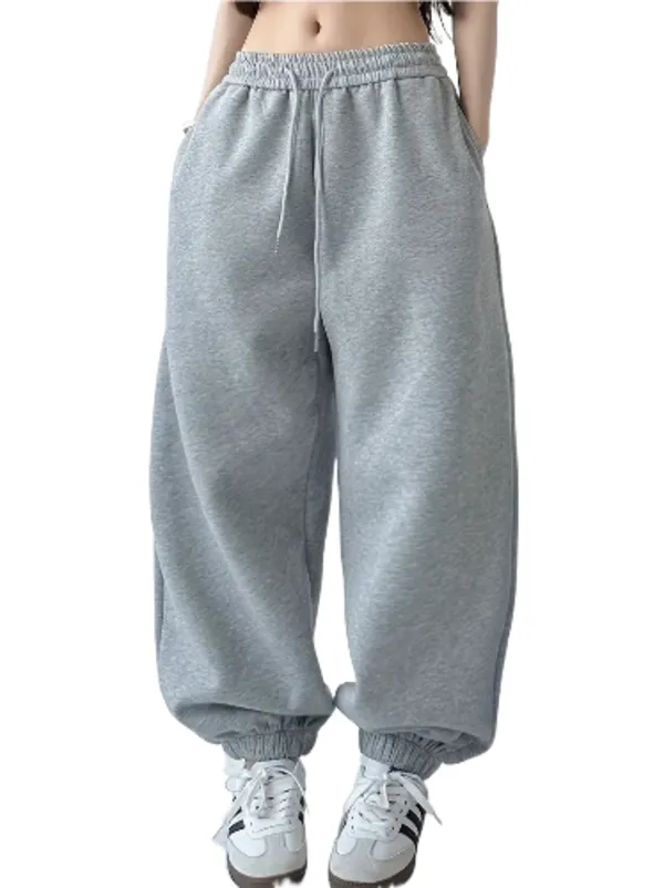 Secret Shield-Casual Solid Color Jogger Loose Sweatpants