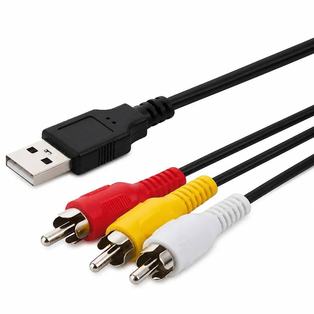 USB to 3RCA Male AV Cable 1.5M