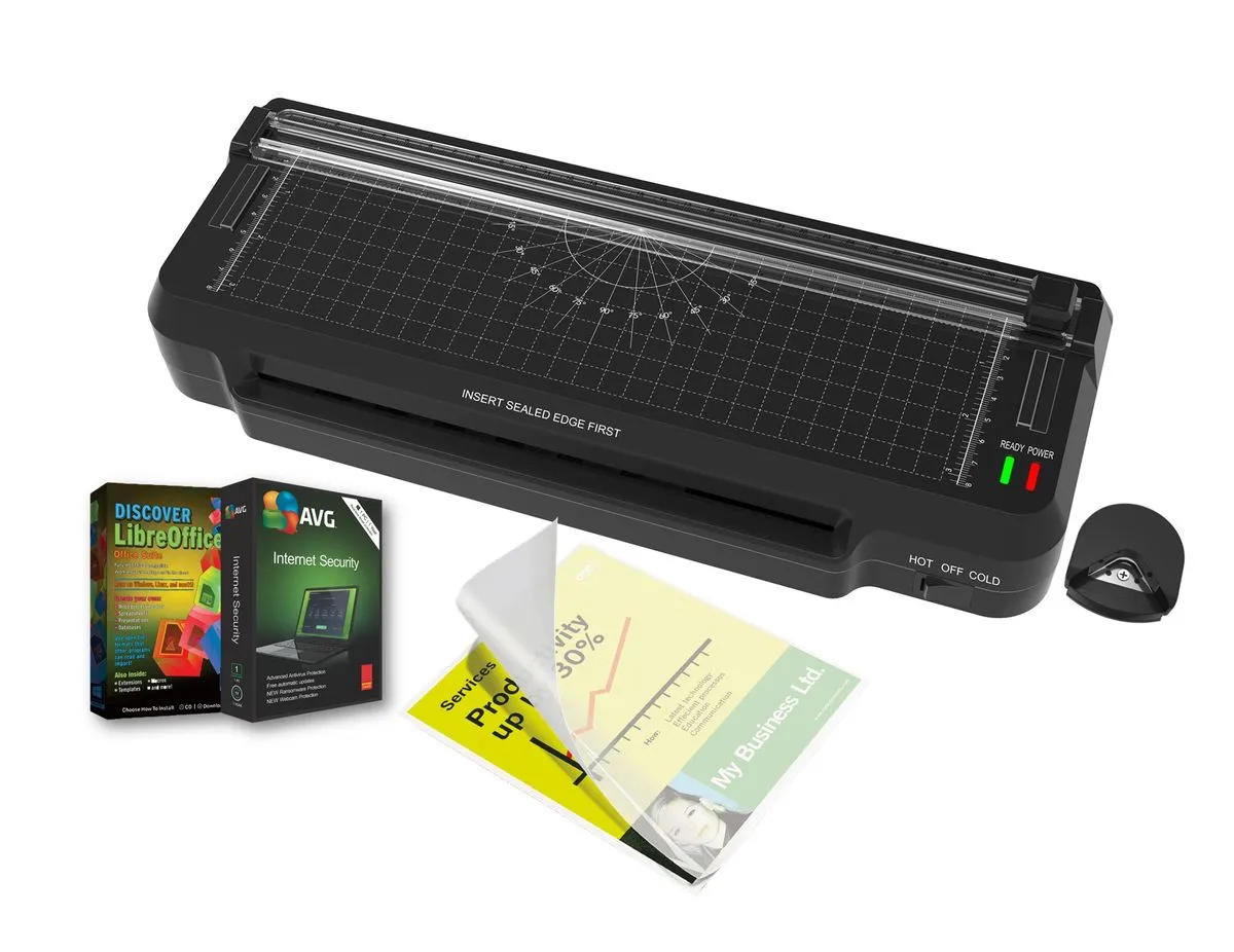 A4 Size Hot and Cold Laminating Laminator Machine with Paper Cutter-4-in-1