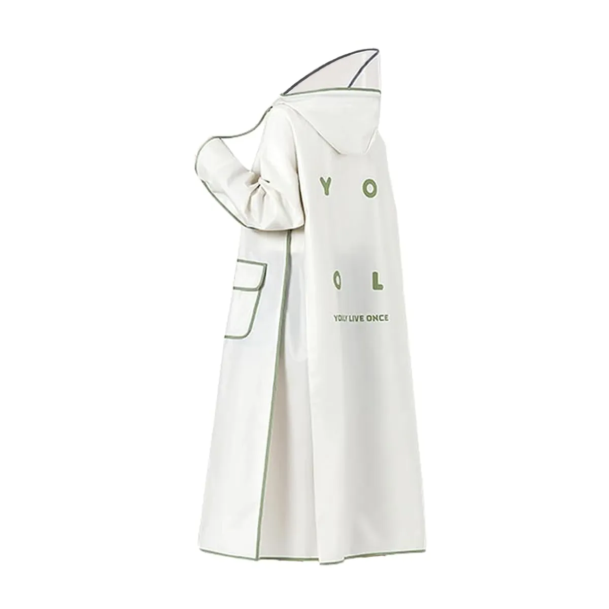 Adult Hooded Rain Poncho with Pocket, Mountaineering Raincoat, Cycling Poncho