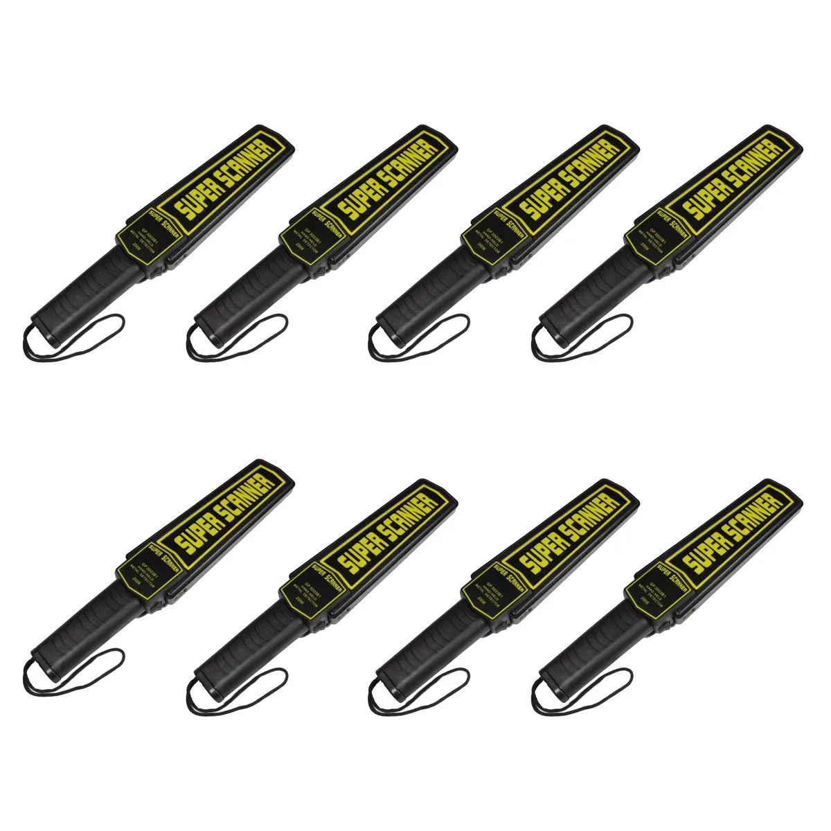 Handheld High Detection & Accuracy Security Metal Detector Scanners - 8 Pieces