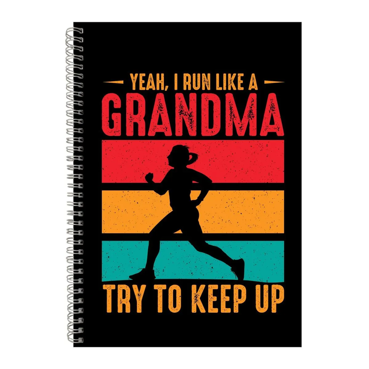 Grandma A4 Notebook Spiral Lined Running Graphic Saying Notepad Present 178