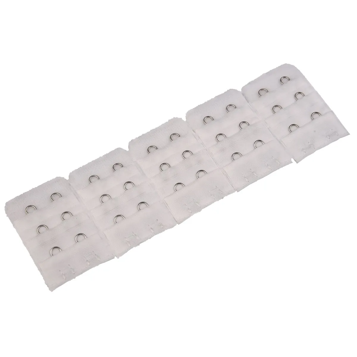 Removable 5 Pcs White Bra Extenders 2x3 Hooks Strap New