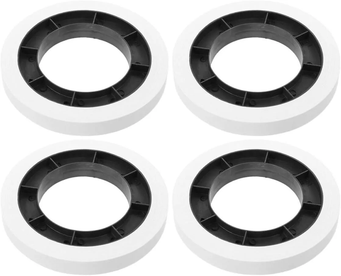4 Rolls White Money Bands for Cash - Self-Adhesive Banknote Organizer
