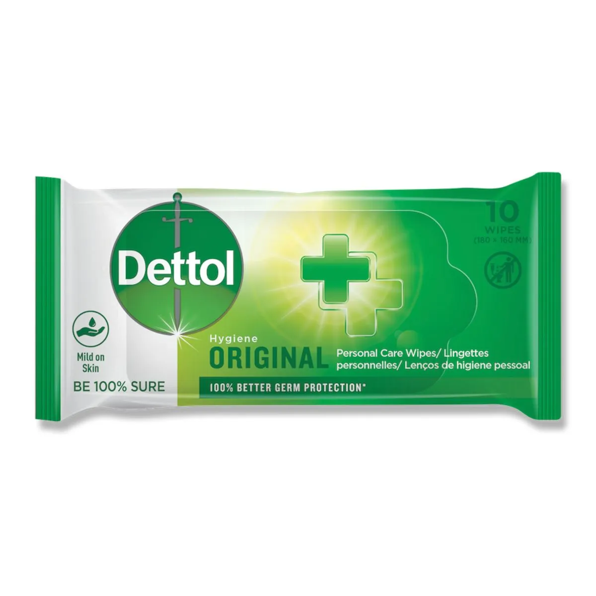 Dettol 10s, Personal Care Wipes, Original