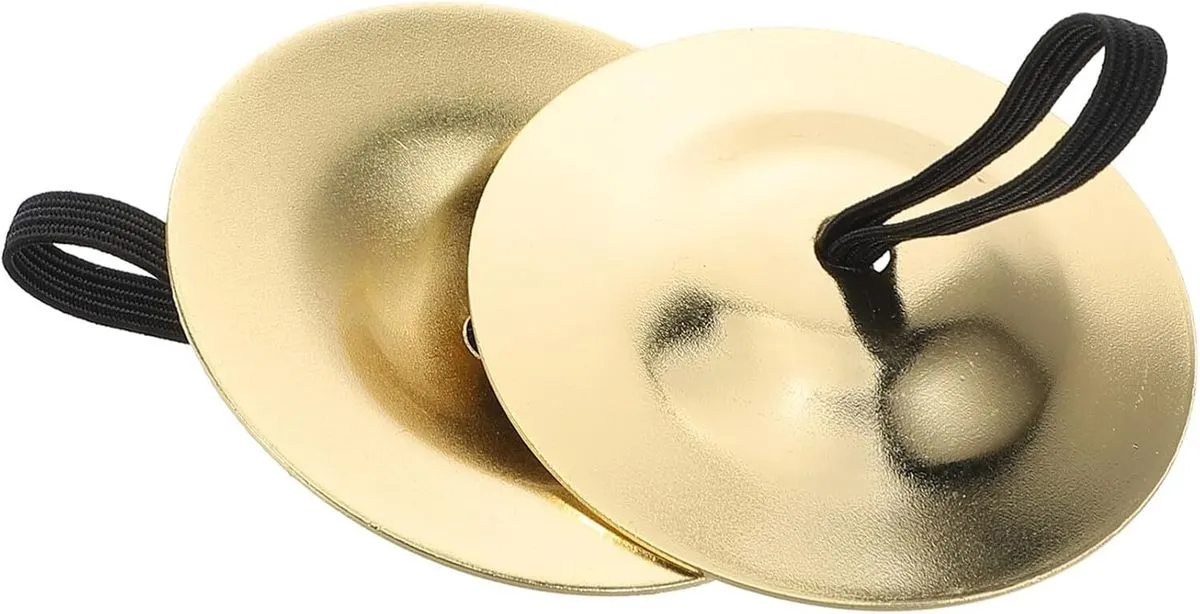 Elegant Gold Copper Finger Cymbals for Adults Ergonomic Belly Dance