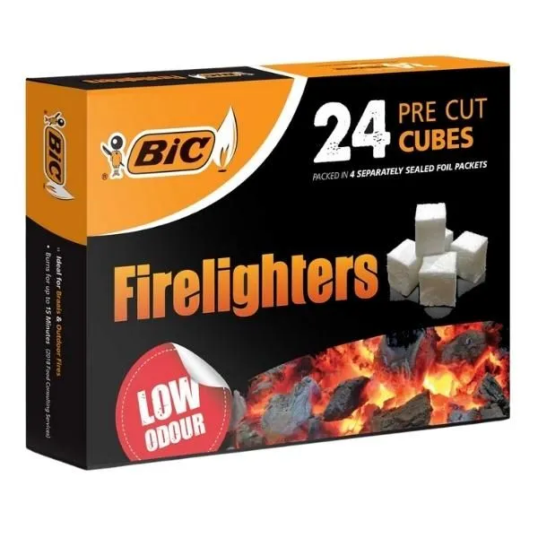 Bic - Firelighters / Pre-Cut Firelighter Cubes 24s - Pack of 3
