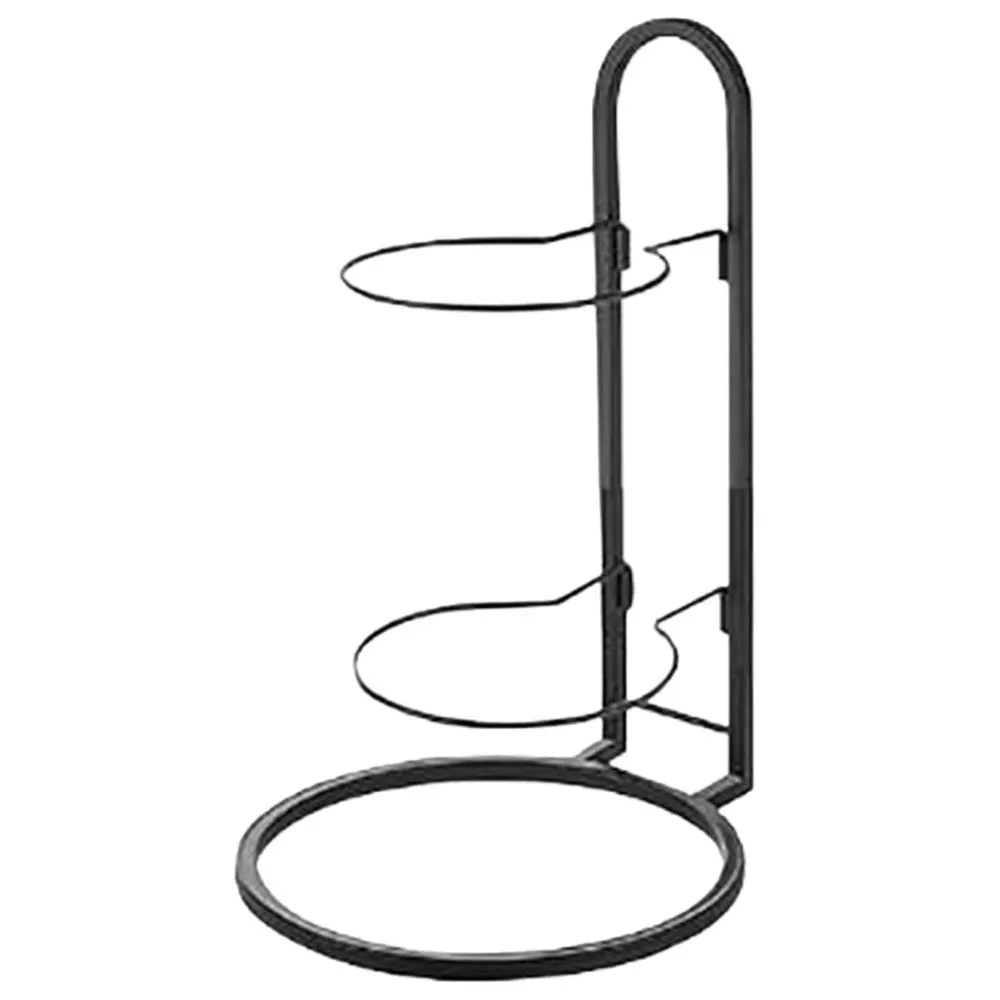 Sport Two Layer Indoor Iron Basketball Storage Rack - 44cm - Black