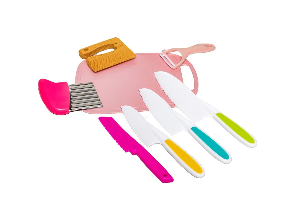Finger Safe Kids Knife Set - Assorted - Pink