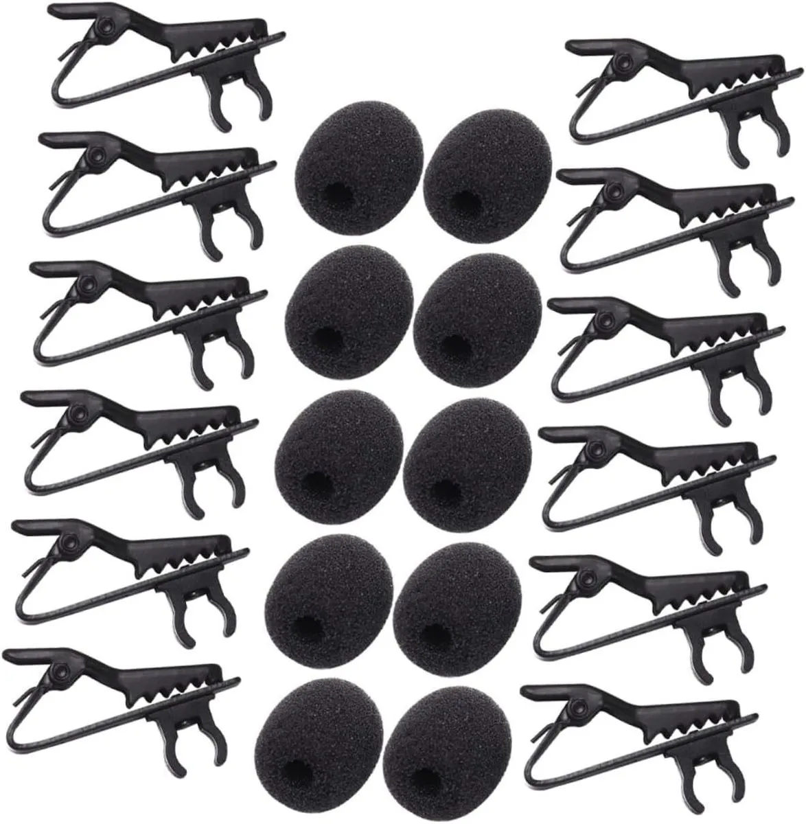 Durable Microphone Accessories with Sponge Covers and Clips for Office