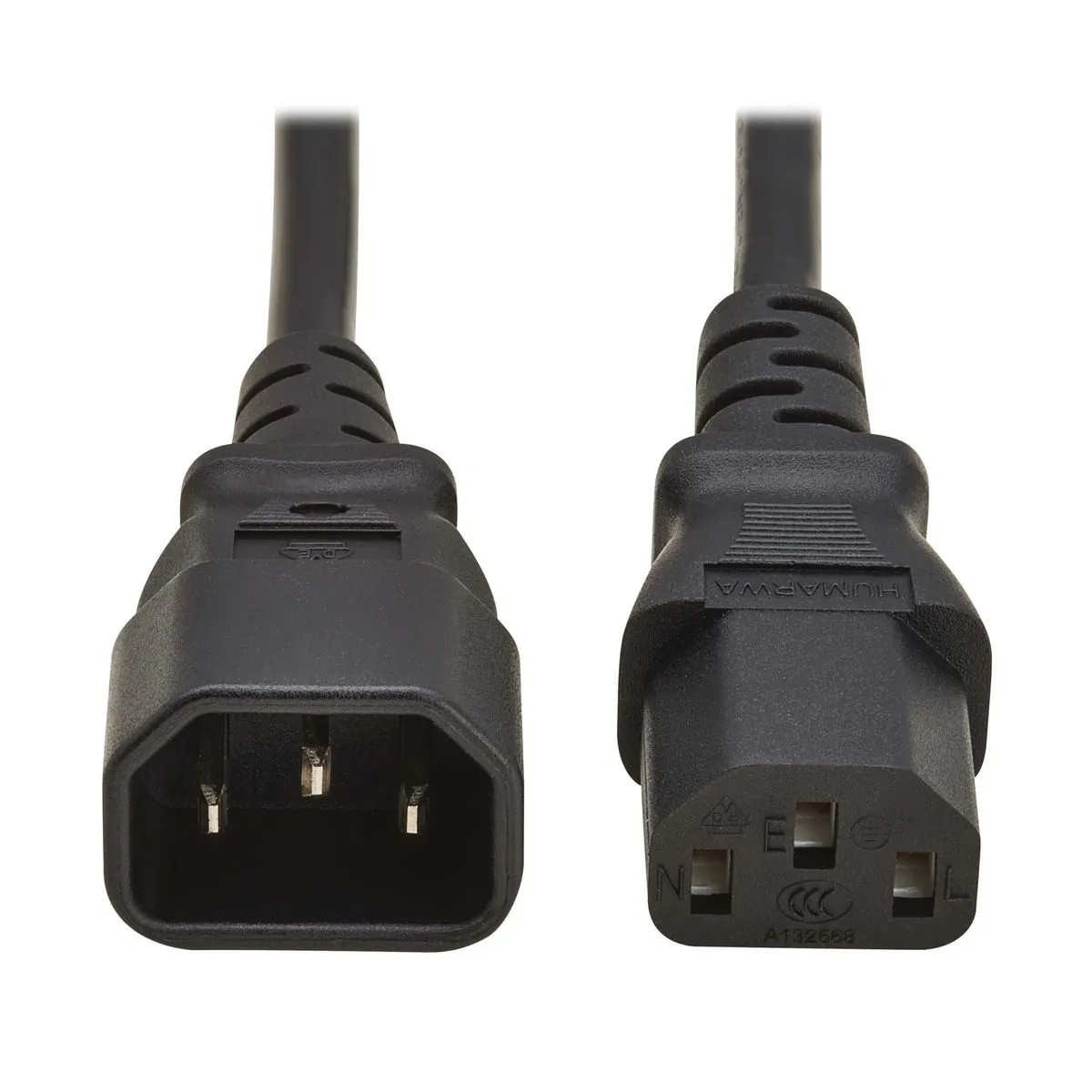 C13 to C14 Heavy-Duty Power Extension Cord 2m (Desktops, Kettles, Monitors)