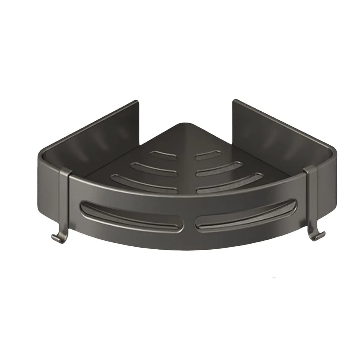 Punch-freeBlack Steel Bathroom Kitchen Corner Storage Shelf Triangular Rack