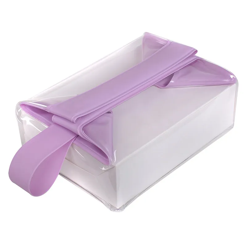 Clear Toiletry Bag with Magnetic Closure Toiletry Bags Travel Hygiene Bag - Purple