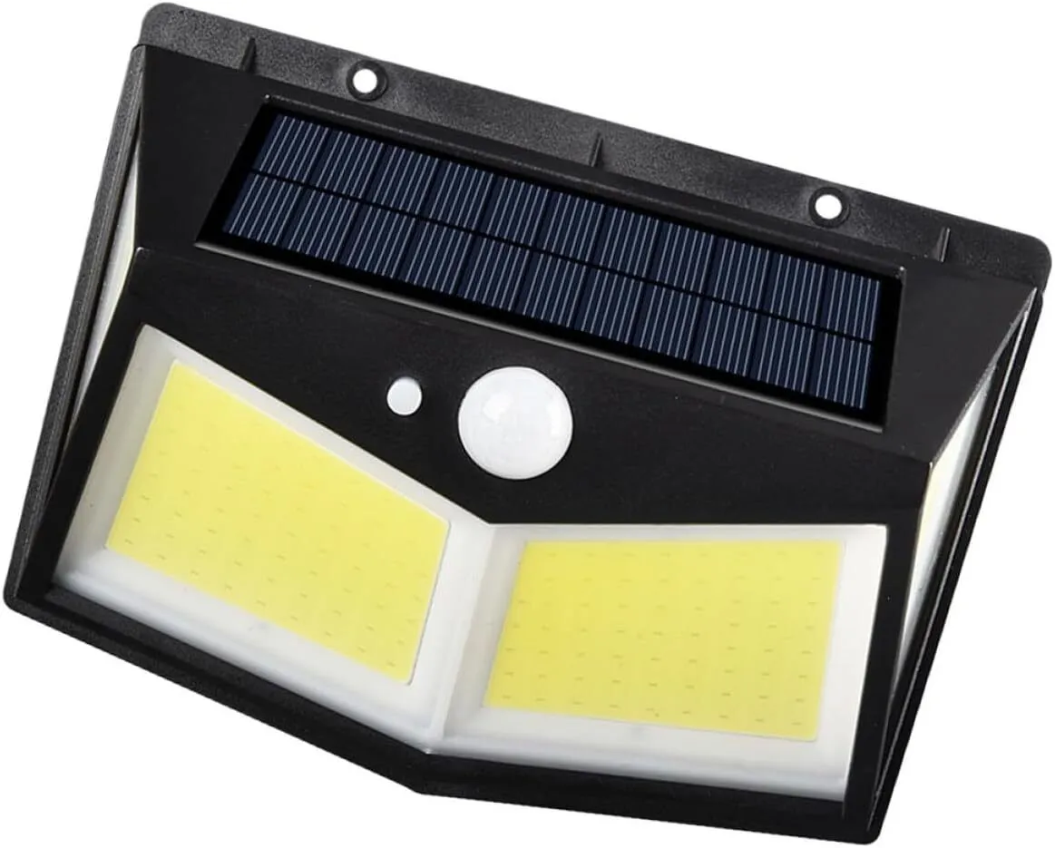Solar Motion Sensor Wall Light 3-Sided LED Outdoor Solar Powered Security