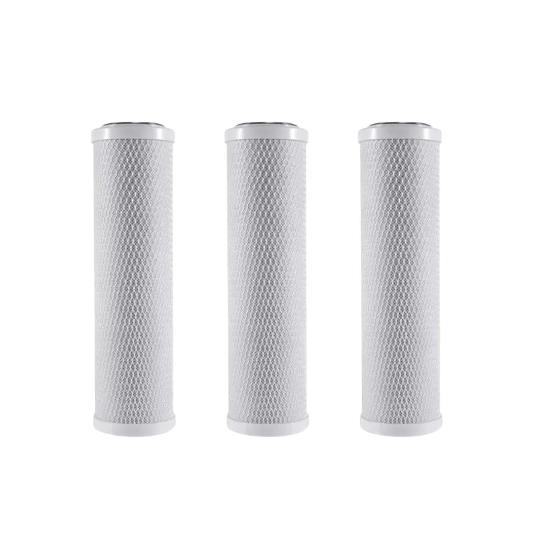 SET OF 3 CTO Carbon Block Coal Based 10 Inch Standard