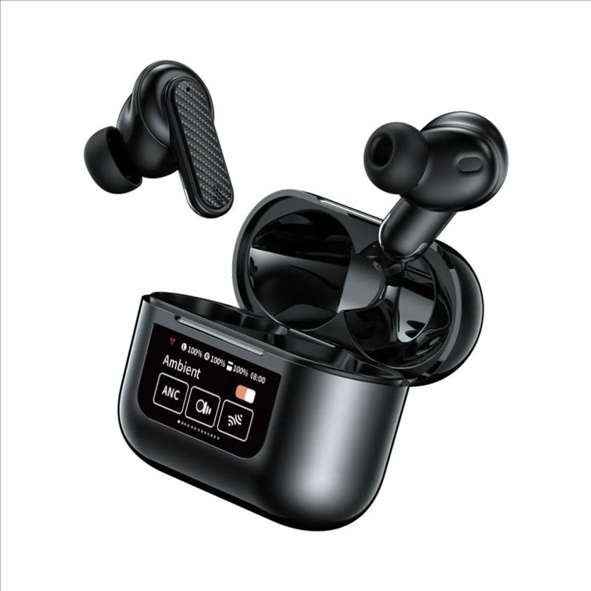 YW08 Bluetooth Earbuds Earphones Wireless Headphones - Black