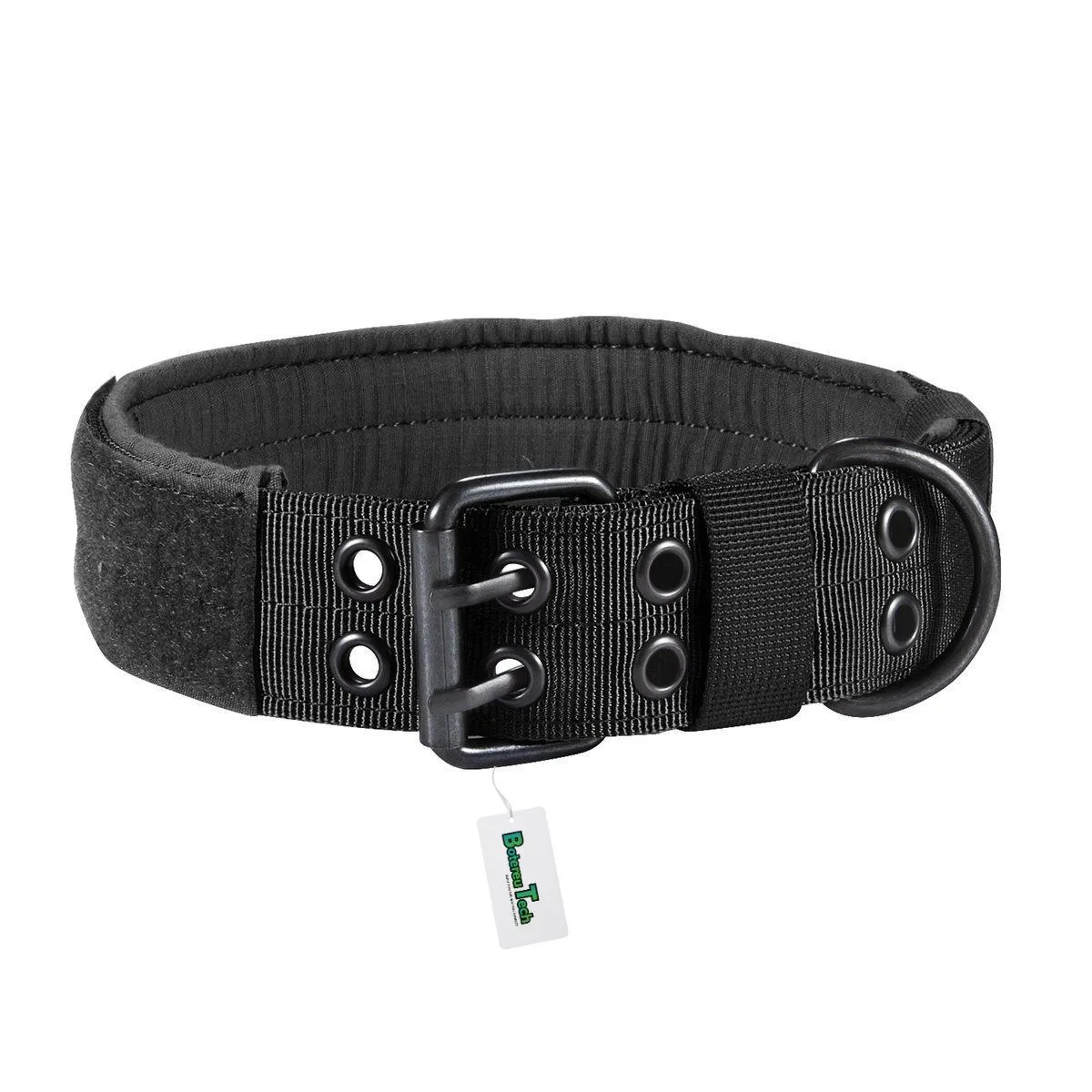 BotereuTech Tactical Dog Collar Five-Level Adjustable L Black 22-32KG